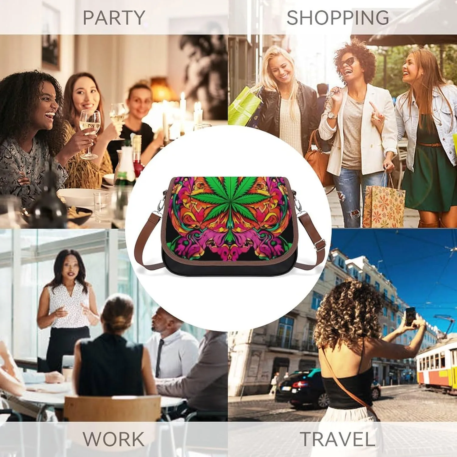 Small Crossbody Shoulder Purse for Women Men, Pu Leather Travel Purse Waterproof Cross Body Bags