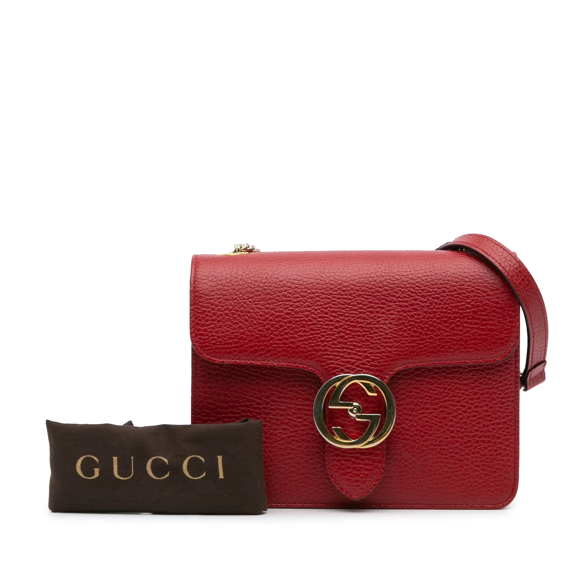 Small Dollar Calfskin Interlocking G Crossbody