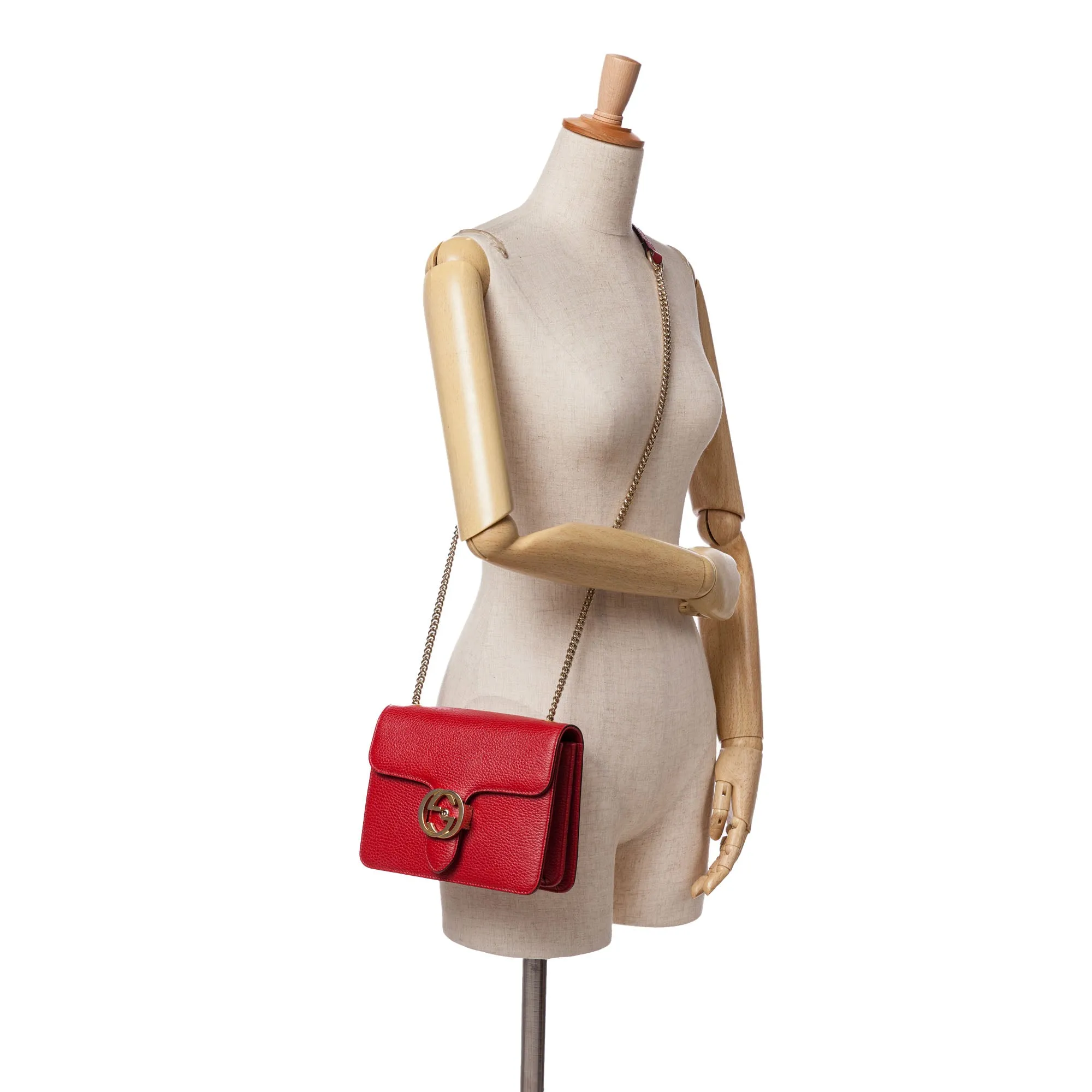 Small Dollar Calfskin Interlocking G Crossbody