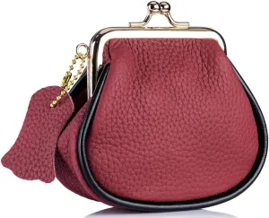 Small Kiss Lock Coin Change Purse Women Cute PU Leather RFID Wallets Crossbody Purses Kiss Clasp Wallet Cross Body Bag
