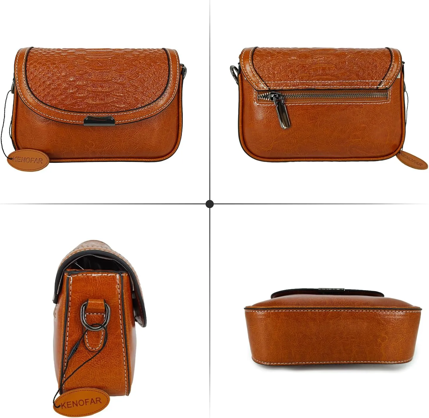 Small Leather Tote Bag for Women Genuine Leather Crossbody Tote Purse with Top Handles