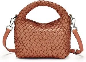 Small Women woven bag Woven Crossbody Bag for Women woven purse Leather handbag mini Hobo Bag