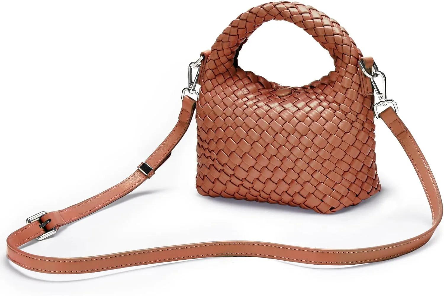 Small Women woven bag Woven Crossbody Bag for Women woven purse Leather handbag mini Hobo Bag