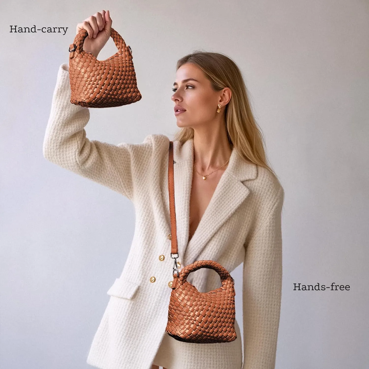 Small Women woven bag Woven Crossbody Bag for Women woven purse Leather handbag mini Hobo Bag