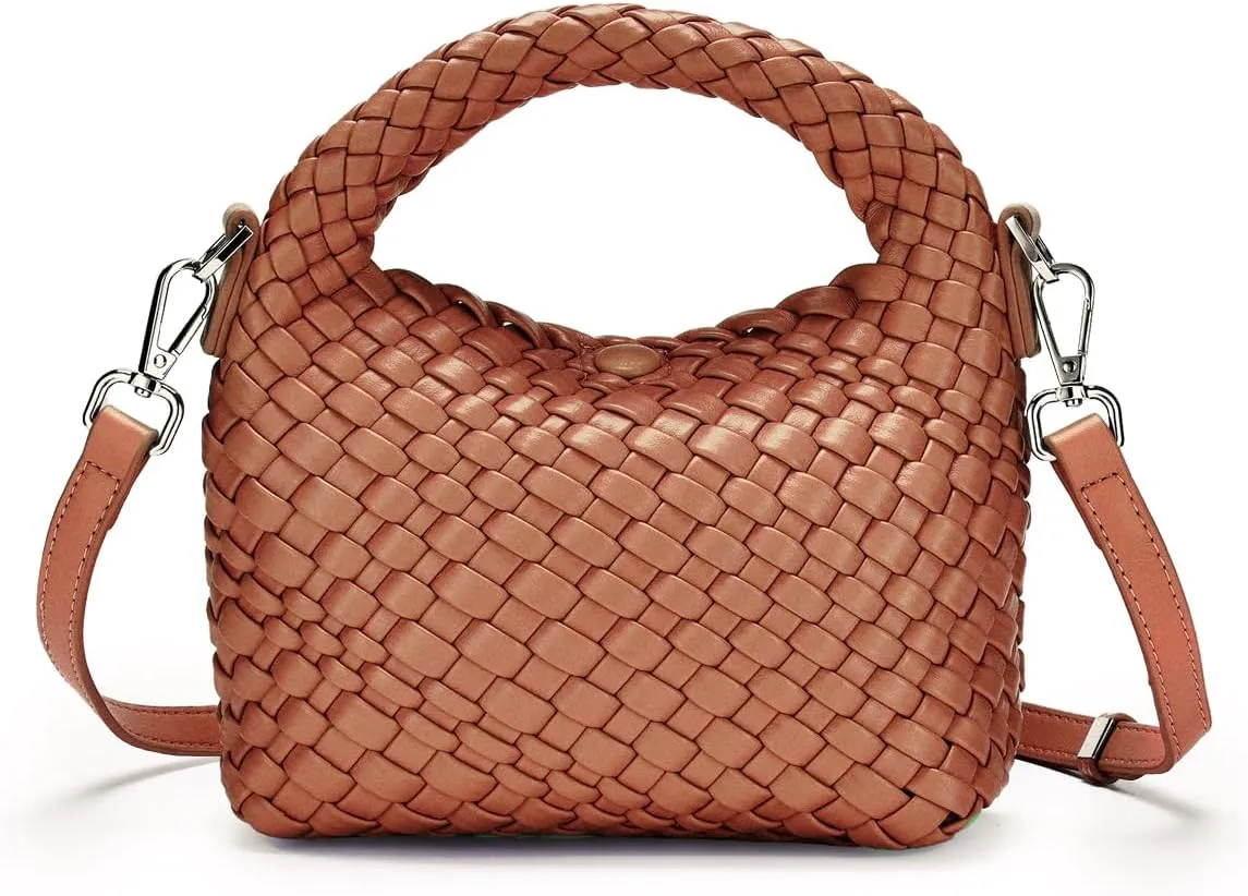 Small Women woven bag Woven Crossbody Bag for Women woven purse Leather handbag mini Hobo Bag