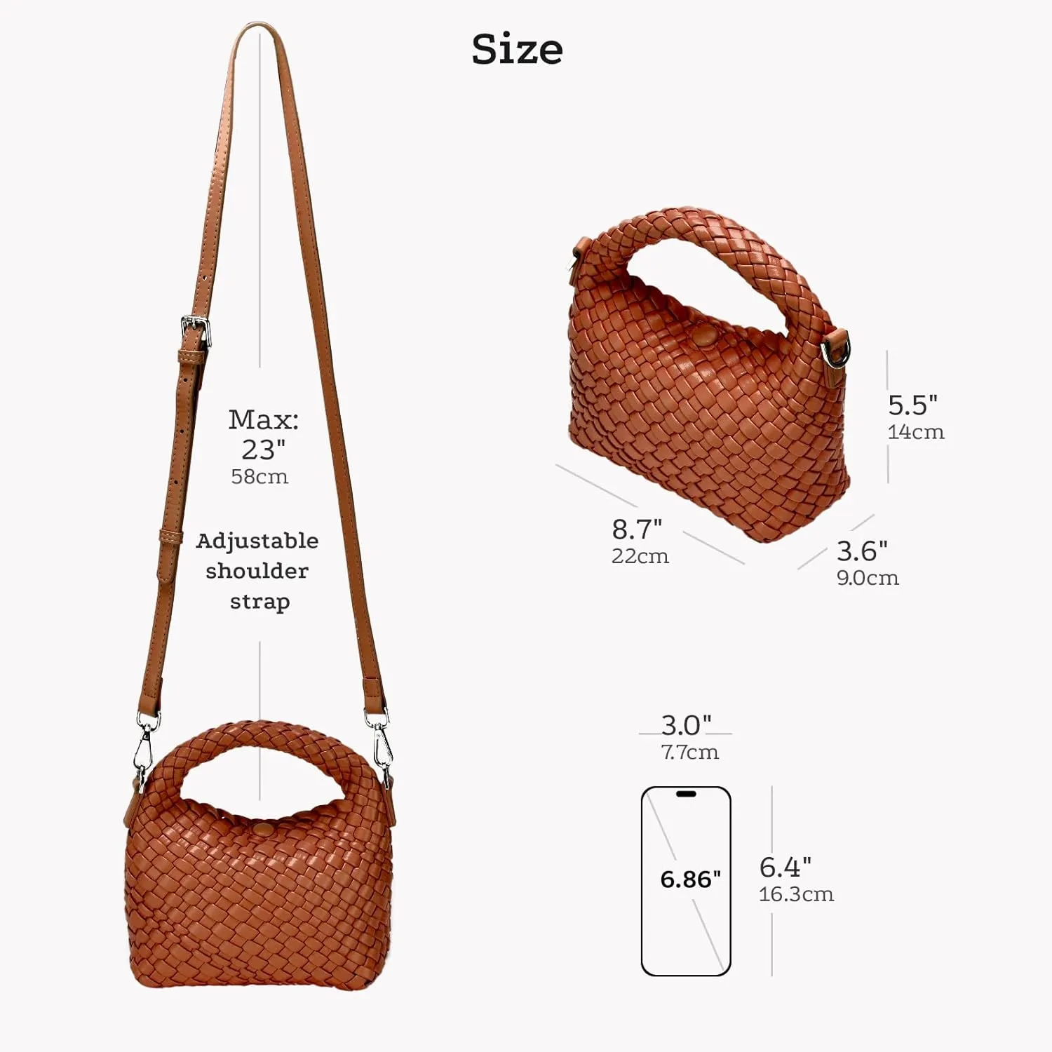 Small Women woven bag Woven Crossbody Bag for Women woven purse Leather handbag mini Hobo Bag