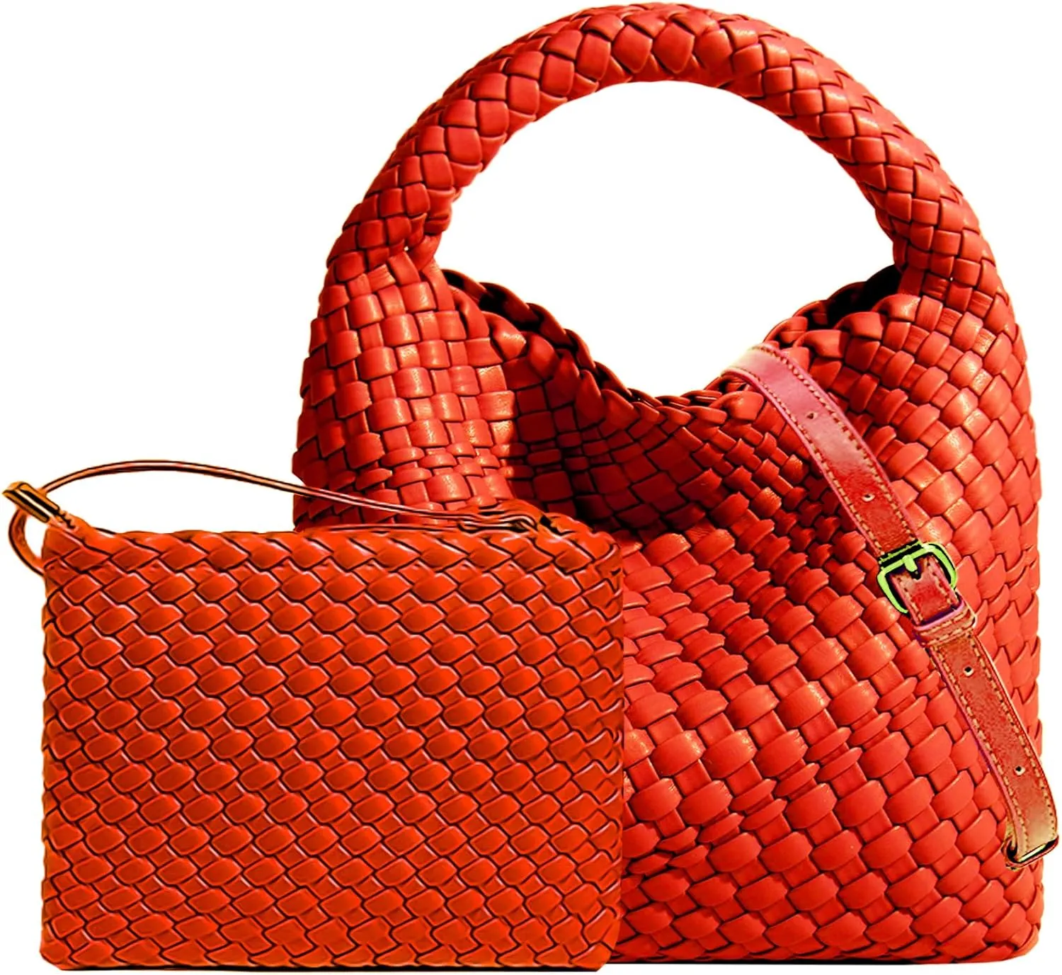 Small Woven Bags for Women Cute Hobo Tote Woven Handbag Mini Clutch Purse vegan leather Crossbody bags Shoulder Handmade Bag