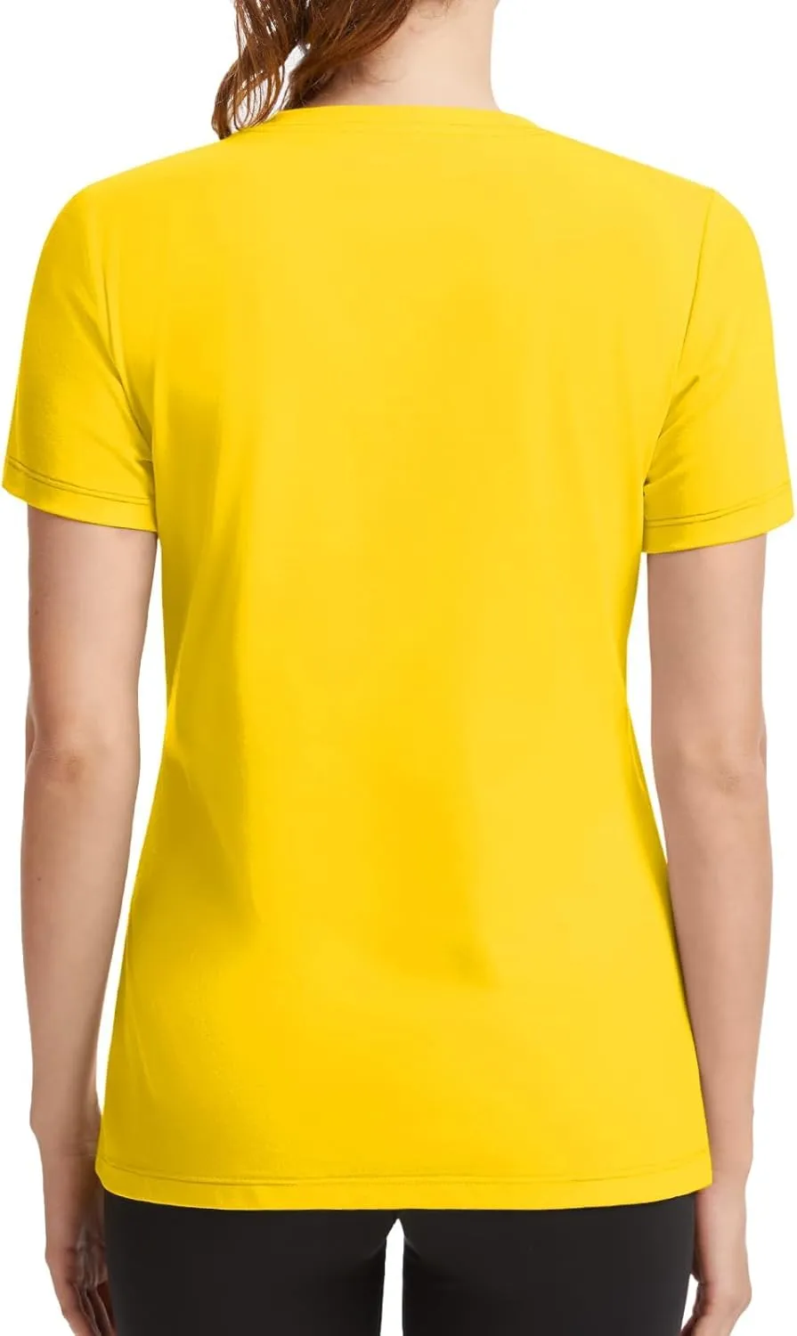 SMENG Basic Vneck Tshirts for Women UPF50  Soft Breathable Workout Shirts Short Sleeve Casual Summer Tops Trendy