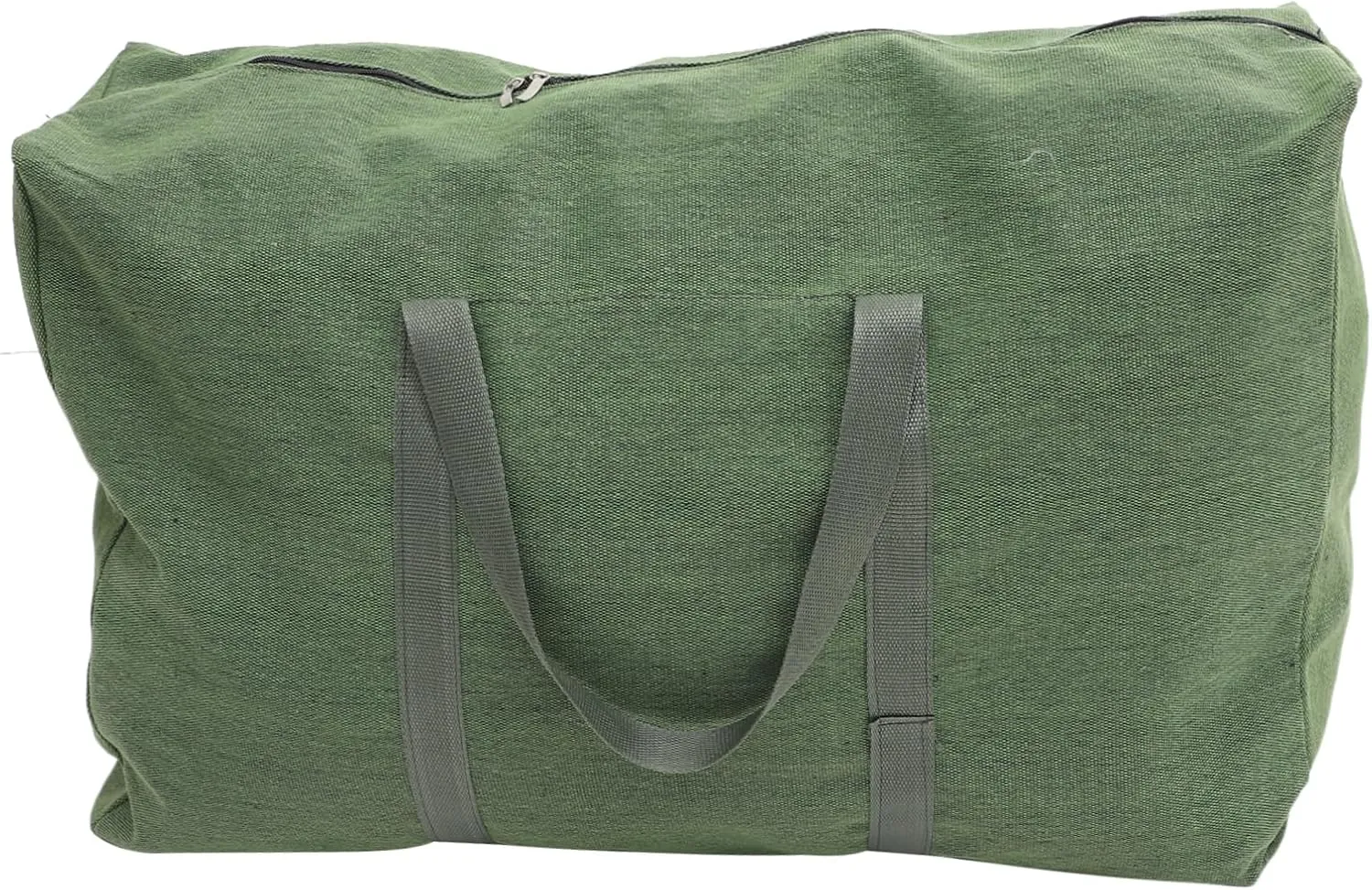 Smooth Zipper Large Capacity Duffle Bag Canvas Travel Luggage Bag for Traveling Random Color