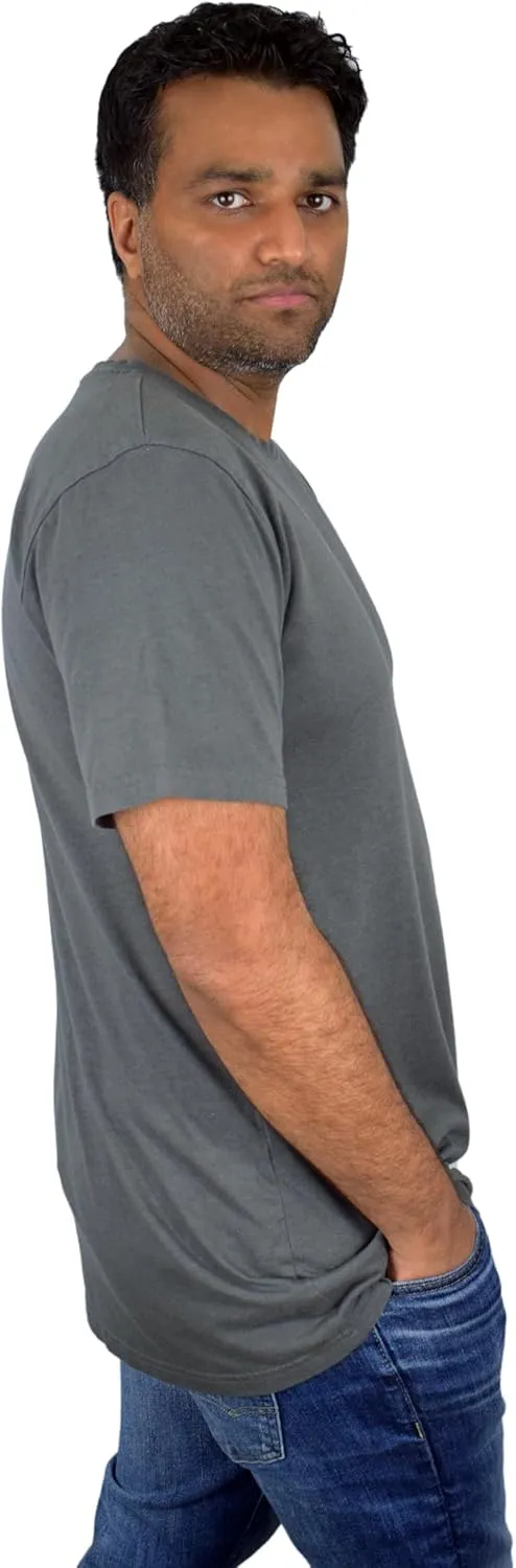 Soft & Simple Mens T Shirt - Casual Plain Crew Neck Short Sleeve T-Shirt - Cooling Organic Bamboo Viscose and Cozy Cotton Tee