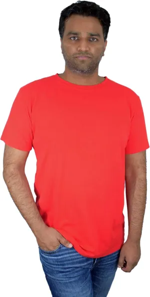 Soft & Simple Mens T Shirt - Casual Plain Crew Neck Short Sleeve T-Shirt - Cooling Organic Bamboo Viscose and Cozy Cotton Tee