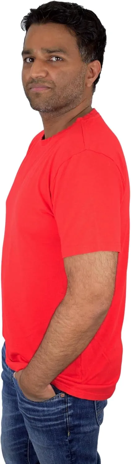 Soft & Simple Mens T Shirt - Casual Plain Crew Neck Short Sleeve T-Shirt - Cooling Organic Bamboo Viscose and Cozy Cotton Tee