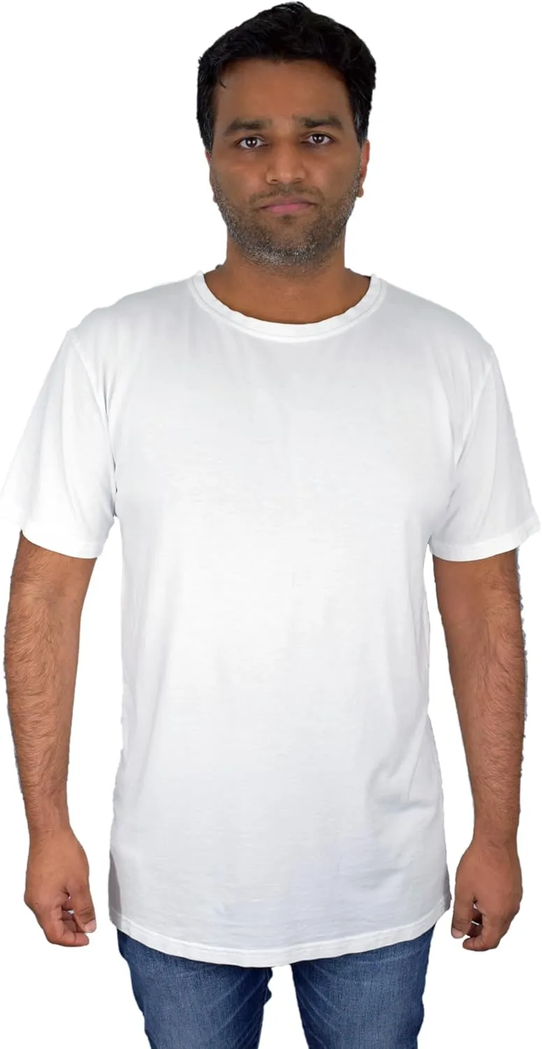 Soft & Simple Mens T Shirt - Casual Plain Crew Neck Short Sleeve T-Shirt - Cooling Organic Bamboo Viscose and Cozy Cotton Tee