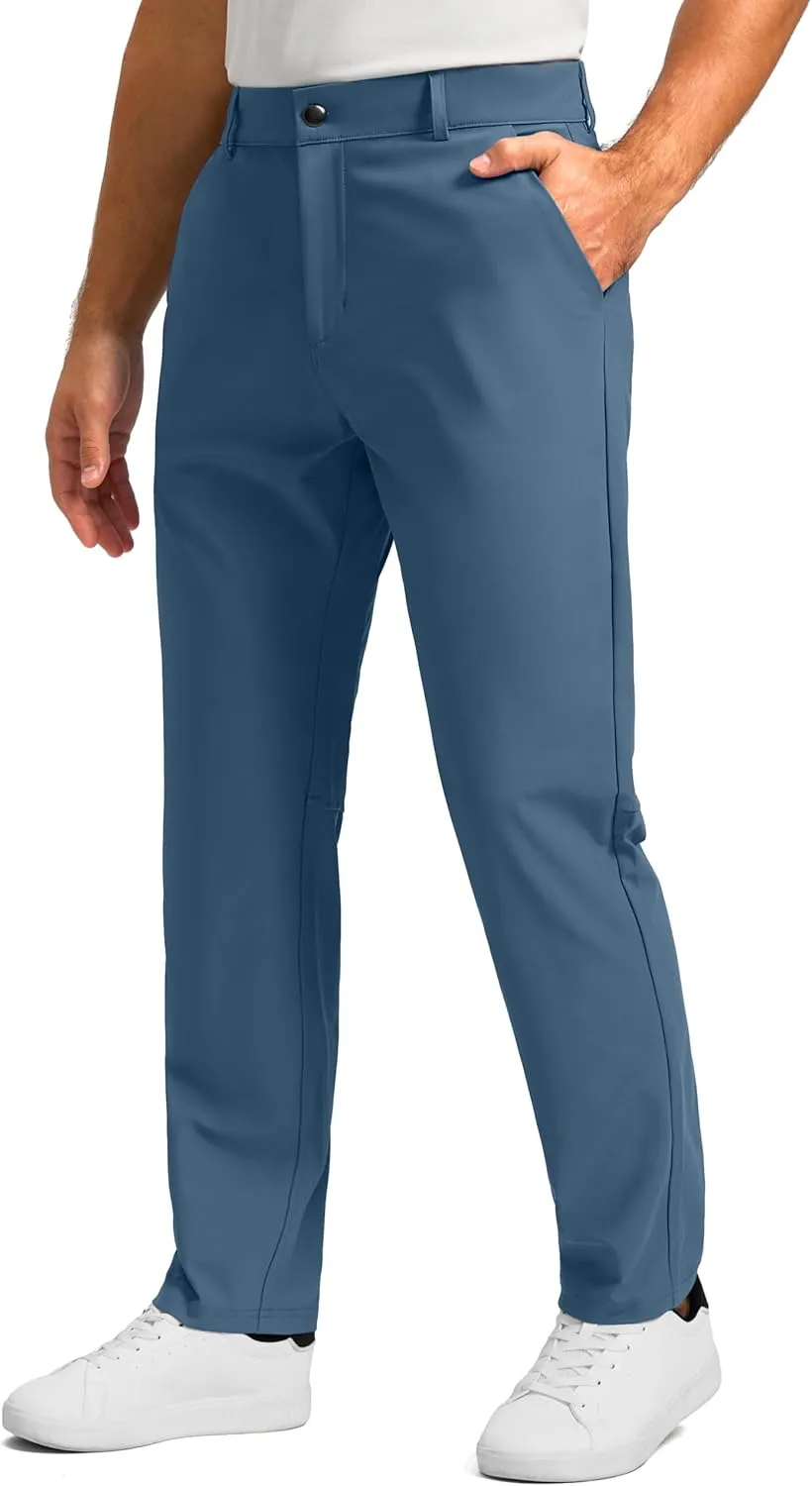 Soothfeel Men's Golf Pants with 5 Pockets - 30"/32"/34" Slim Fit Stretch Tech Pants Casual Trousers Dress Work Pants for Men