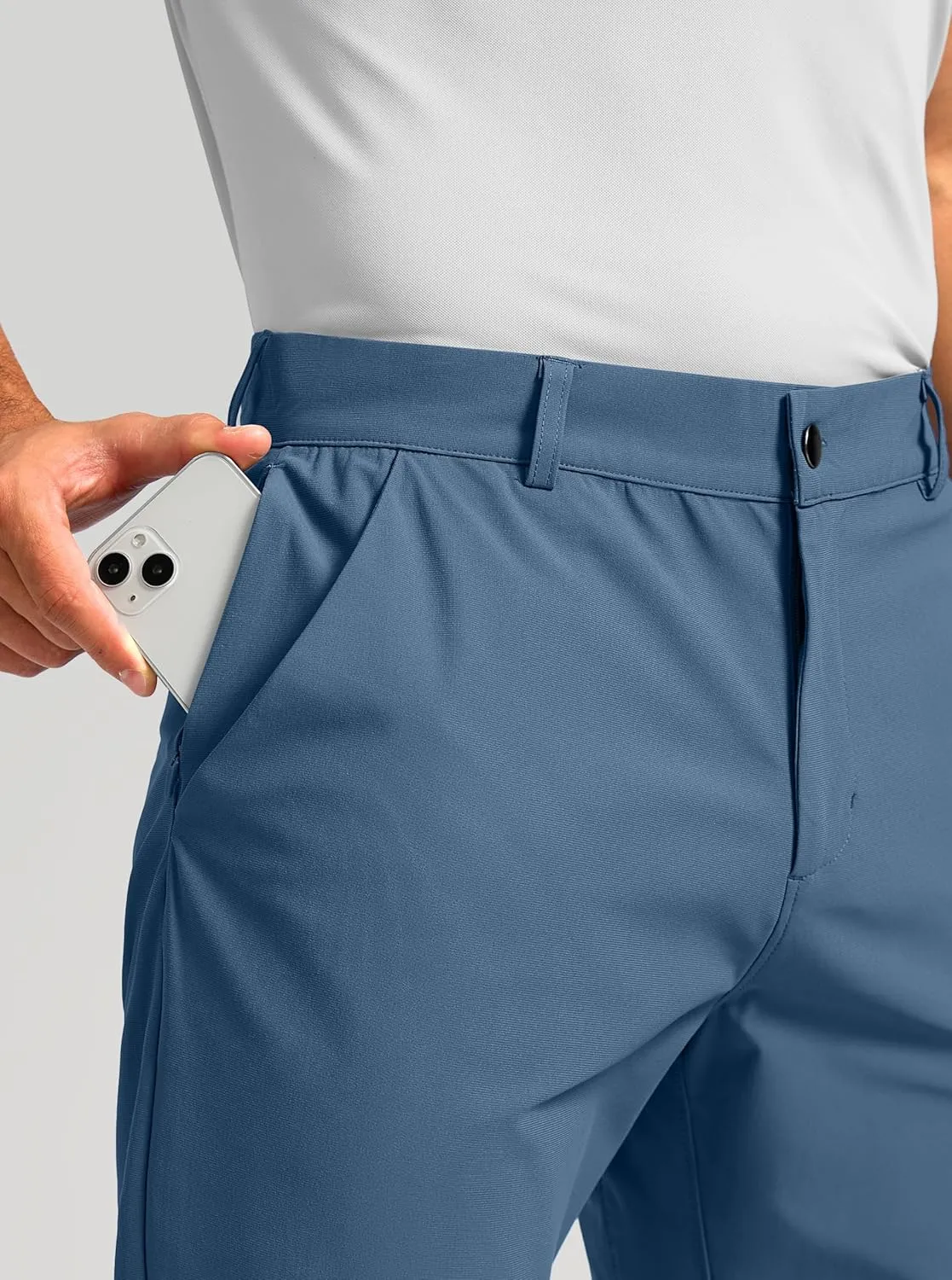 Soothfeel Men's Golf Pants with 5 Pockets - 30"/32"/34" Slim Fit Stretch Tech Pants Casual Trousers Dress Work Pants for Men