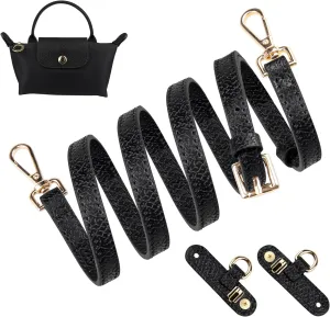 SOPROM Crossbody Strap Replacement for Longchamp Pouch with Handle Mini Bag Adjustable Conversion Kit for Long Champ(Width:11mm)