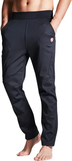 Souke Sports Men's Winter Cycling Pants, Windproof Fleece Thermal Bike Pants, Breathable Athletic Sweatpants for Running