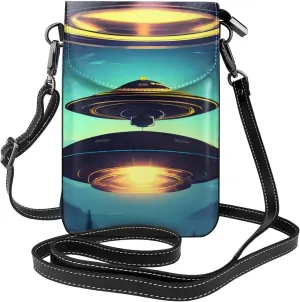 Spacecraft Descend Women'S Crossbody Bag, Zipper Phone Wallet, Cute Purse, Shoulder Bag, Detachable Shoulder Strap