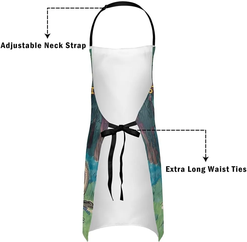 Sporting Theme Aprons for Men Women,Fashion Modern Sports Game Waterproof Apron
