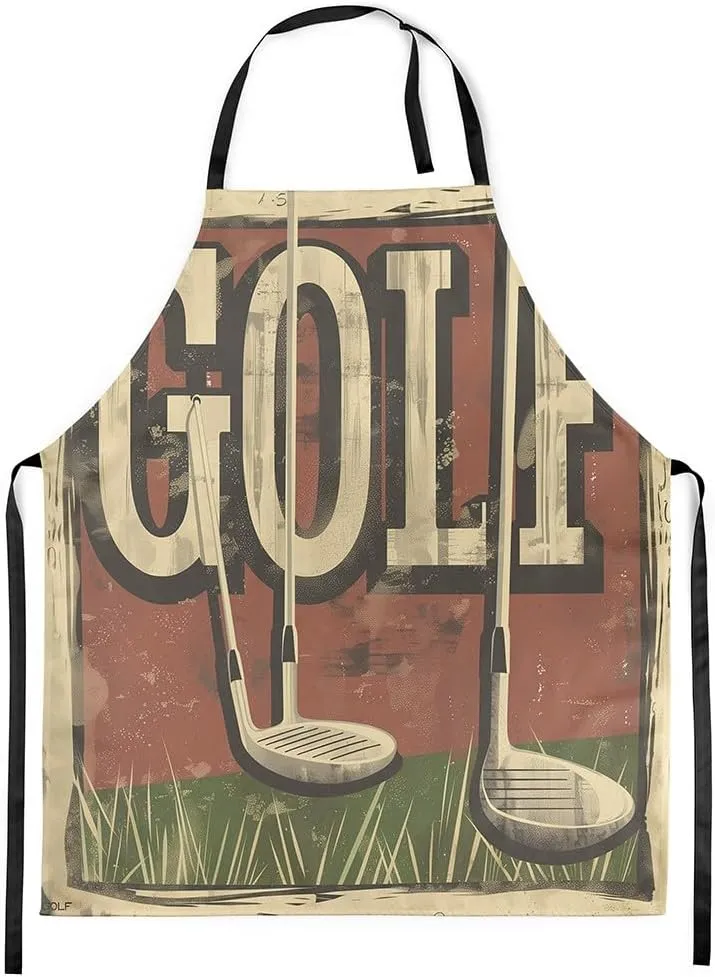Sporting Theme Aprons for Men Women,Fashion Modern Sports Game Waterproof Apron
