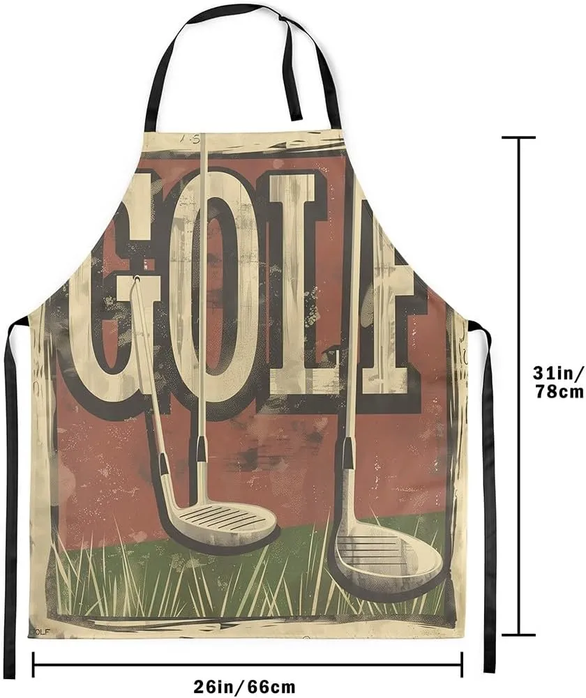 Sporting Theme Aprons for Men Women,Fashion Modern Sports Game Waterproof Apron