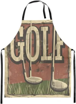 Sporting Theme Aprons for Men Women,Fashion Modern Sports Game Waterproof Apron
