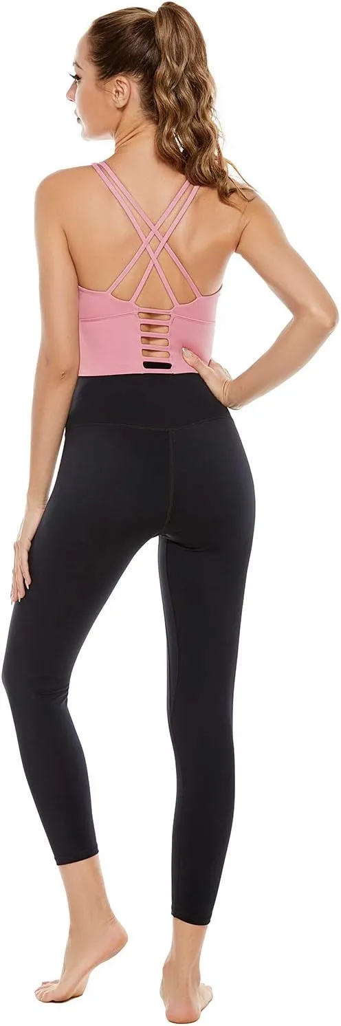 Sports Bras for Women High Impact Sports Bra - Removable Padded Yoga Racerback Bra Workout Crop Tops