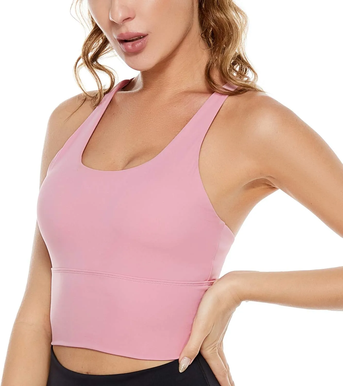 Sports Bras for Women High Impact Sports Bra - Removable Padded Yoga Racerback Bra Workout Crop Tops