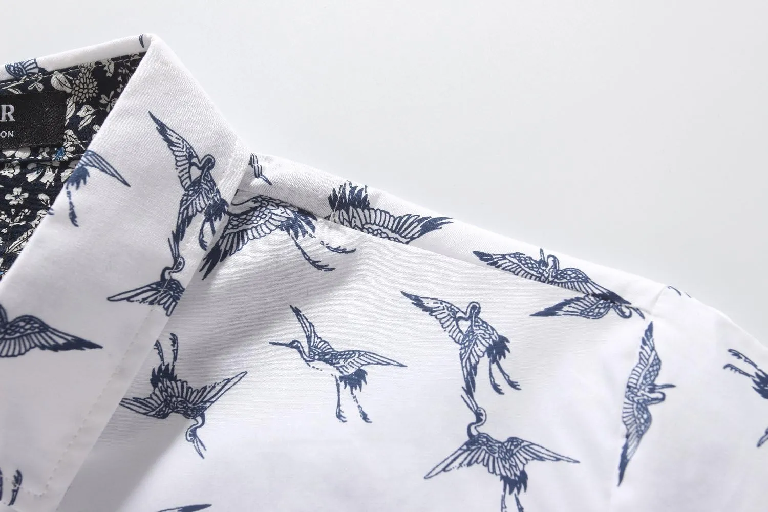 SSLR Men's Casual Button Down Shirts Regular-Fit 100% Cotton Printed Short Sleeve Shirts for Men
