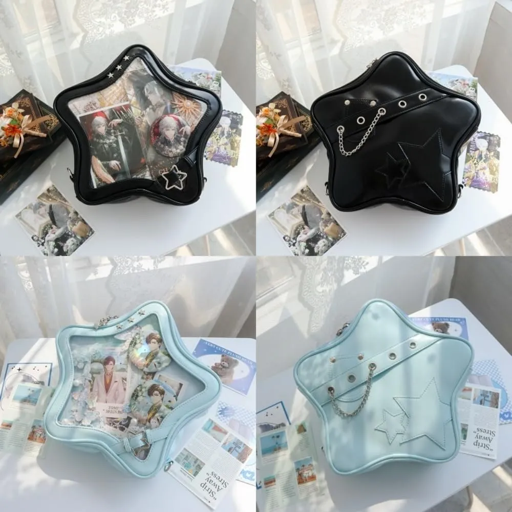 Star Single Shoulder Crossbody Bag Handbag and Purse for Women Ita Bag with Insert Pins Display Backpack (blue-2)