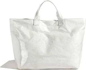 Stellaya Womens Letters Print Tote Bag, PVC Fashion Tote Handbags Shoulder Bag, Stellaya Simple Large Capacity Bag