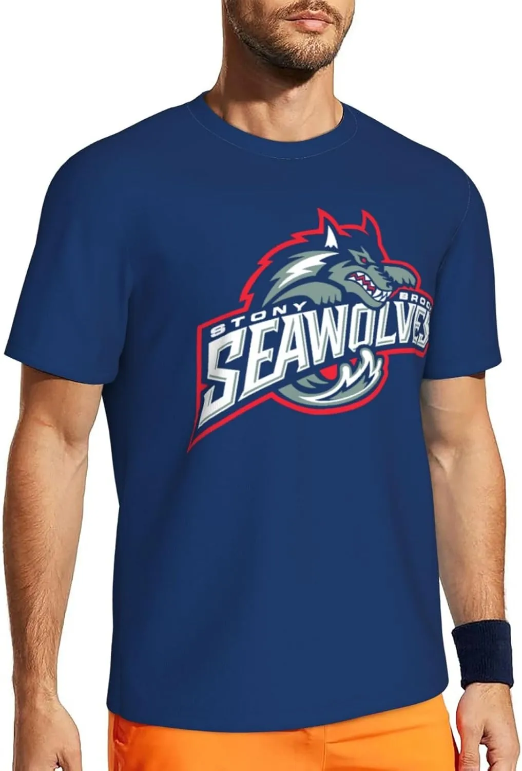 Stony Brook University Men's Lightweight Breathable Mesh Short Sleeve T-Shirt