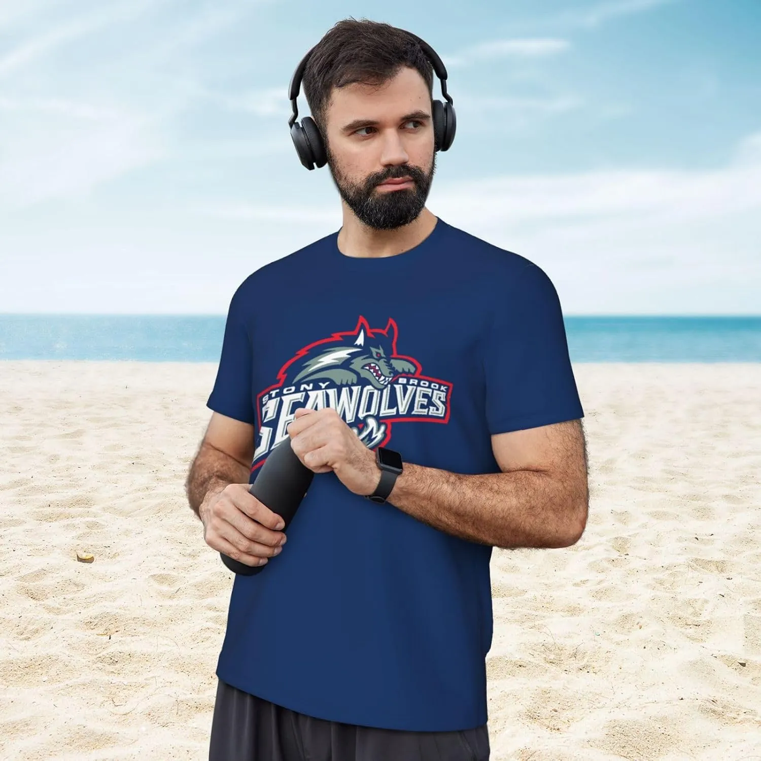 Stony Brook University Men's Lightweight Breathable Mesh Short Sleeve T-Shirt