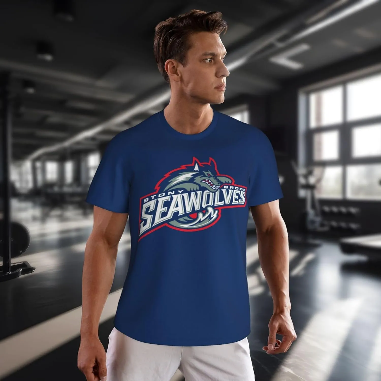 Stony Brook University Men's Lightweight Breathable Mesh Short Sleeve T-Shirt