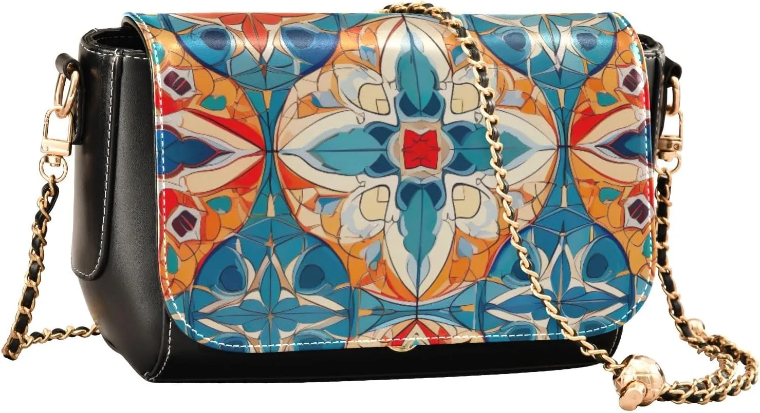 Sunflower on a Yellow Crossbody Bag with Pocket, Crossbody Leather Shoulder Bag, Crossbody Bags Leather for Women