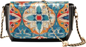 Sunflower on a Yellow Crossbody Bag with Pocket, Crossbody Leather Shoulder Bag, Crossbody Bags Leather for Women