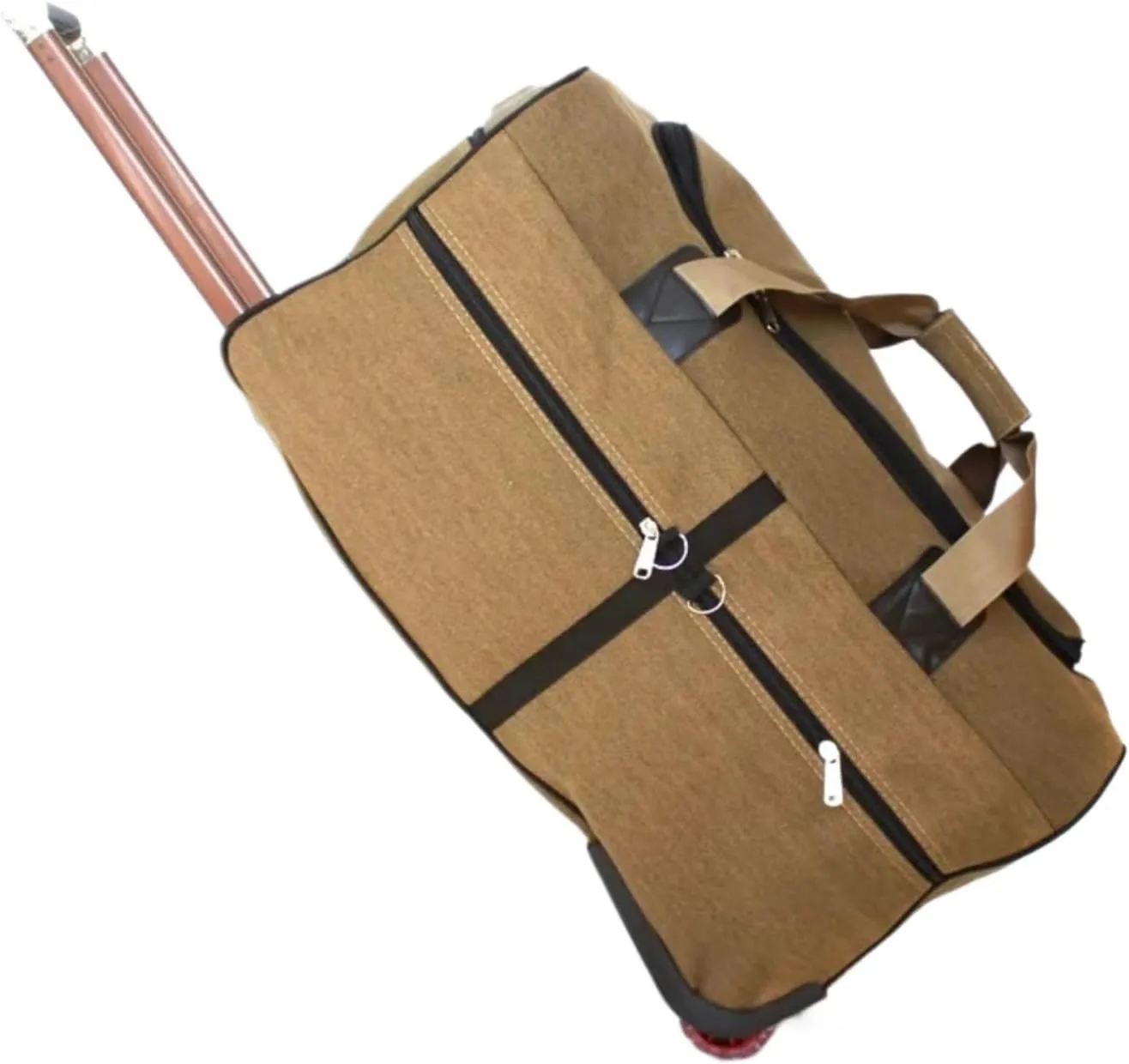 Super Large Capacity Trolley Travel Bag International Study Abroad Long-distance Luggage Lightweight Canvas Trolley Suitcase Bag Luggage Sets(Green,26Inches 650mm)