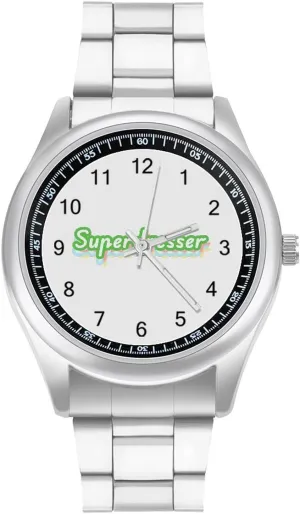 Superdresser Hairdresser Barber Unisex Wrist Watches Metal Watch Band Business Watch Simple Steel Band Watch