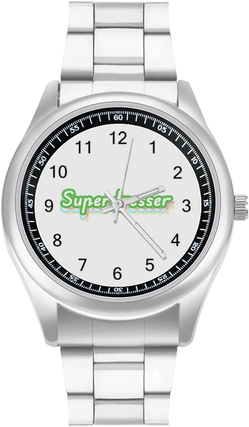 Superdresser Hairdresser Barber Unisex Wrist Watches Metal Watch Band Business Watch Simple Steel Band Watch