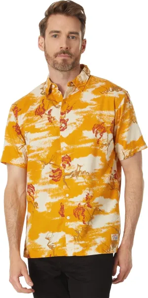 Superdry Vintage Hawaiian Short Sleeve Shirt Yellow Clouds XL