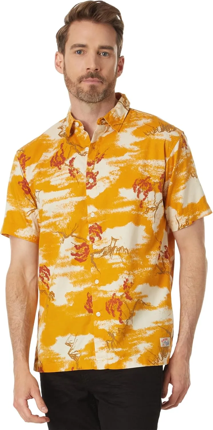 Superdry Vintage Hawaiian Short Sleeve Shirt Yellow Clouds XL