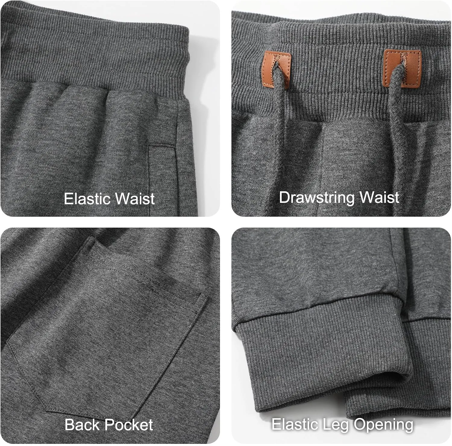 Surenow Men's Athletic Sweatpants Active Workout Jogger Pants for Men with Pockets Tapered Drawstring Gym Running Track Pants