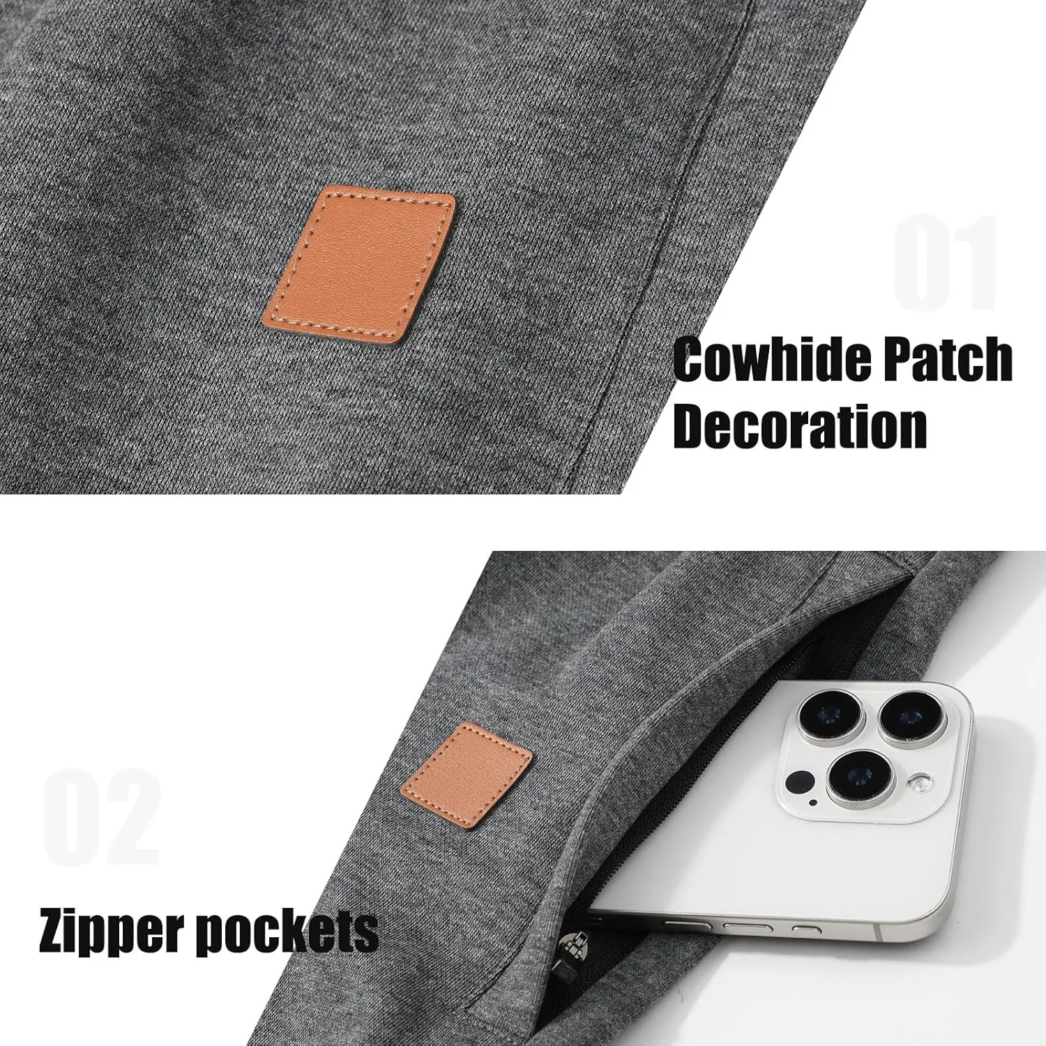 Surenow Men's Athletic Sweatpants Active Workout Jogger Pants for Men with Pockets Tapered Drawstring Gym Running Track Pants