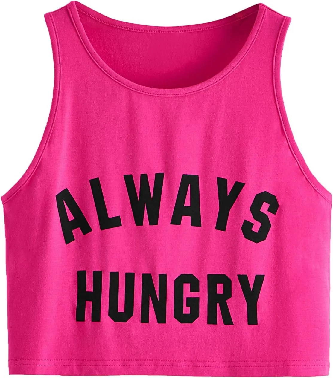 SweatyRocks Women's Casual Sleeveless Round Neck Workout Crop Tank Top Shirts