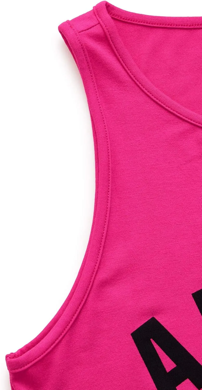 SweatyRocks Women's Casual Sleeveless Round Neck Workout Crop Tank Top Shirts