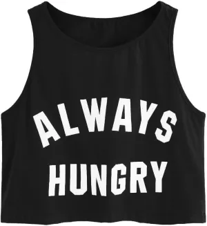 SweatyRocks Women's Casual Sleeveless Round Neck Workout Crop Tank Top Shirts