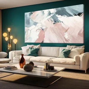 TAIJXAGSG Abstract Wall Art Ready To Hang Home Wall Decor Artwork Pink Wall Art Colorful Canvas Art Wall Decor Prints Painting For Living Room Bedroom Office Apartment Decoration 24"X48"