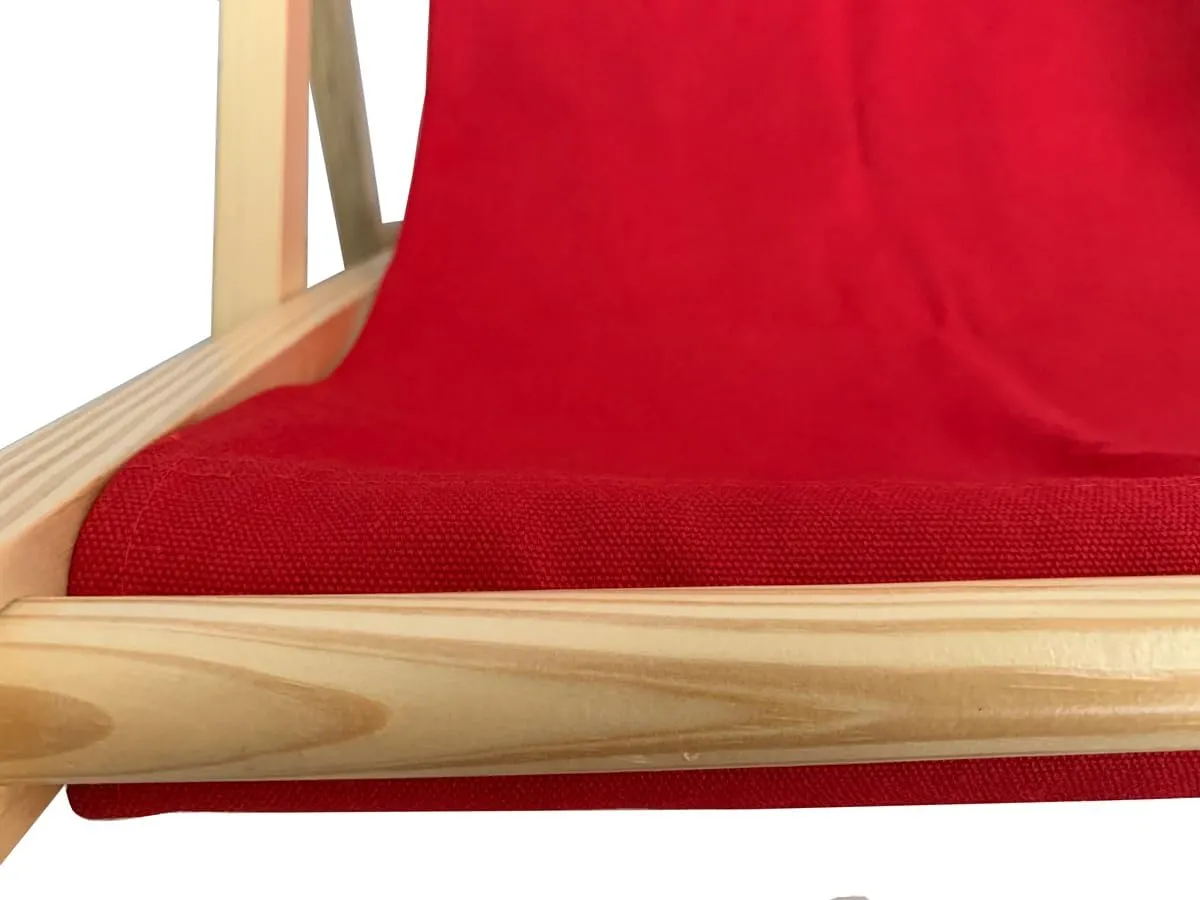 TBACW Replacement Canvas Replacement Cloth for Patio Lounge Chair Beach Sling Chair Reclining Beach Chair-No Wooden Frame-Only Replacement Canvas (Red)