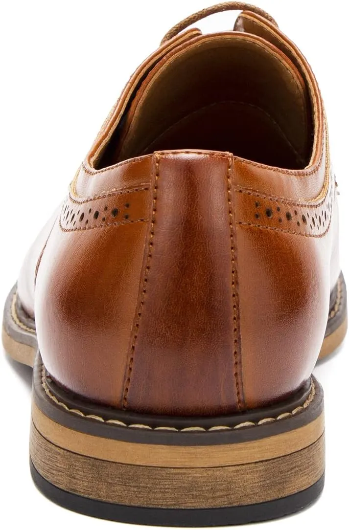 Temeshu Men's Oxfords Lace Up Casual Dress Shoes Classic Formal Modern Business Shoes DS08