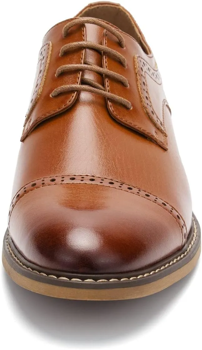 Temeshu Men's Oxfords Lace Up Casual Dress Shoes Classic Formal Modern Business Shoes DS08